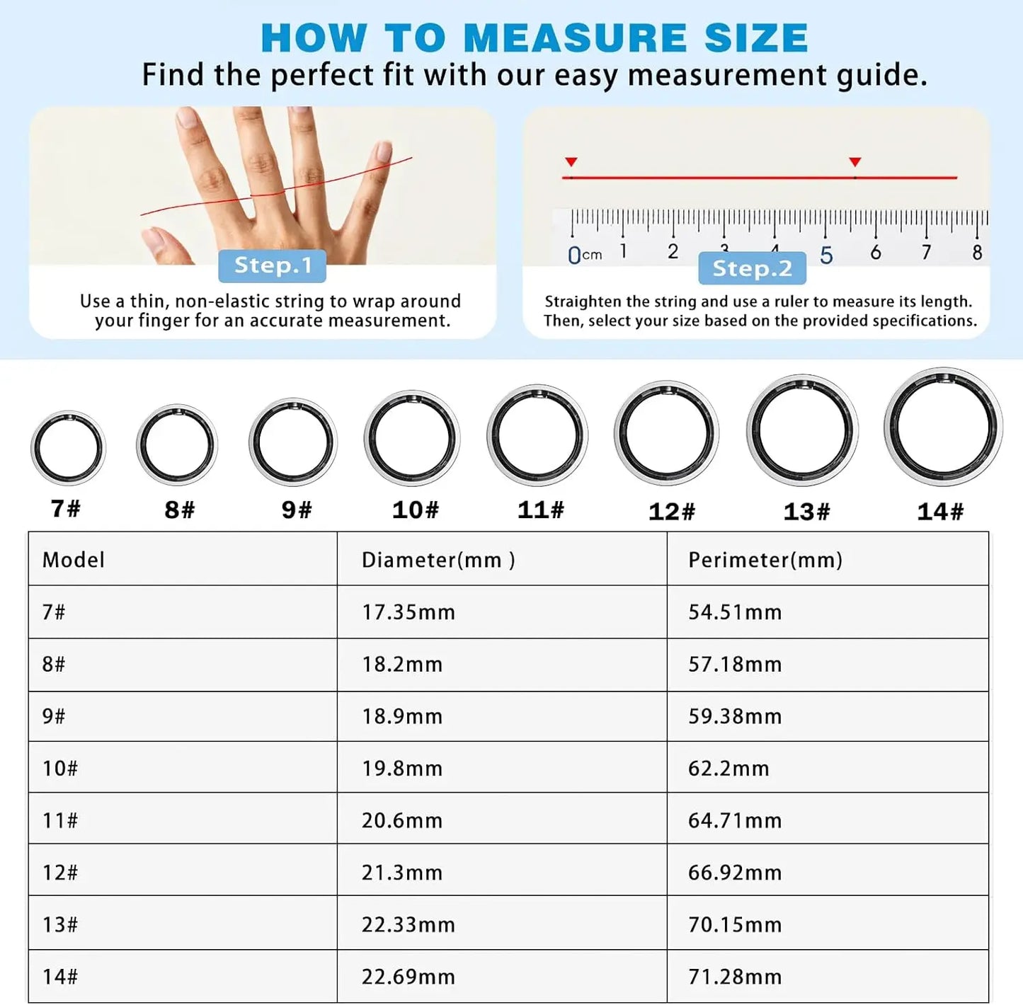 YTYIN Smart Ring Activity Tracker SpO2 Heart Rate Sleep Monitoring