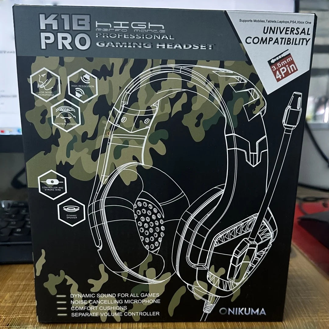 ONIKUMA K1B Pro Gaming Headset for PS4 Xbox PC Switch