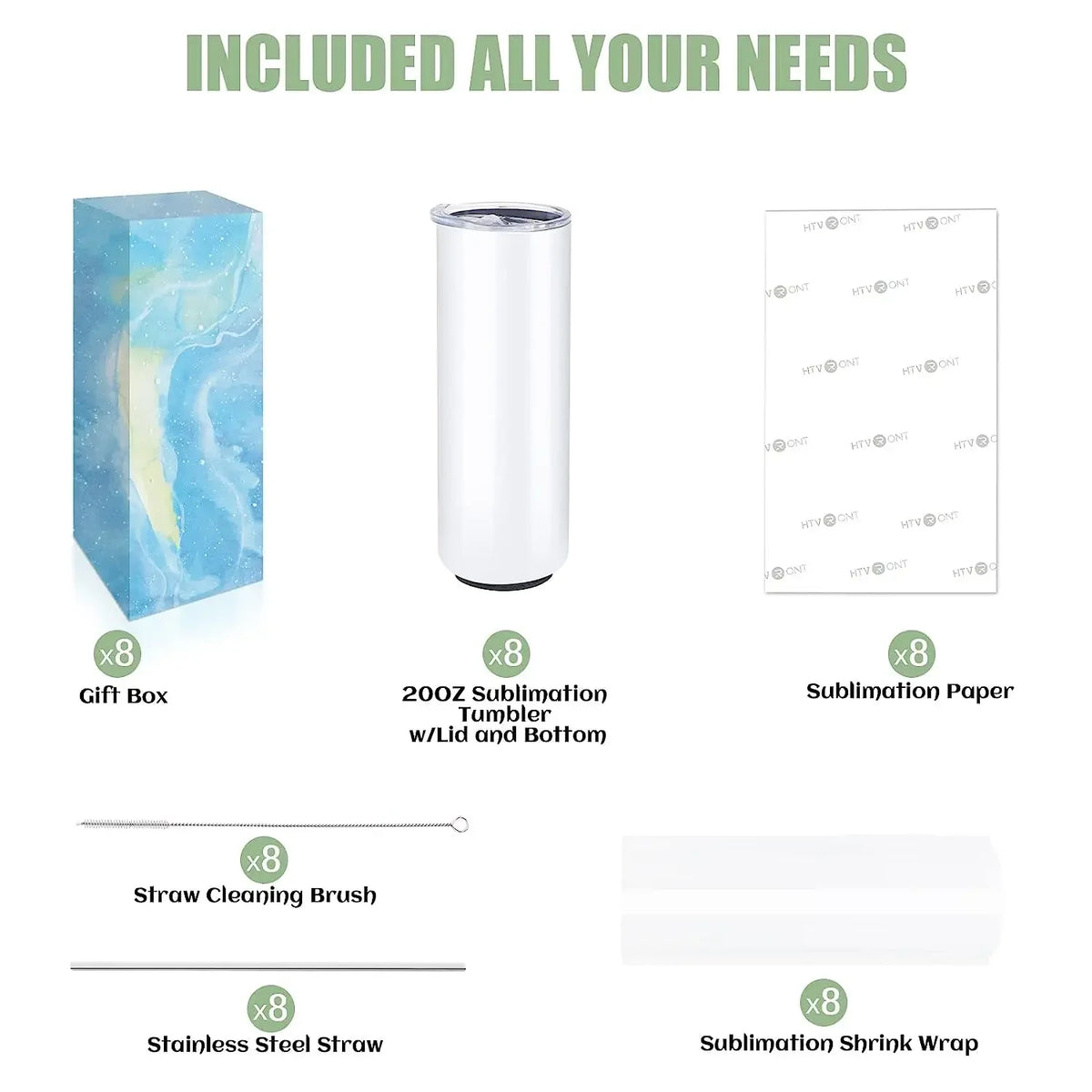 Htvront Stainless Steel Sublimation Tumbler Blanks