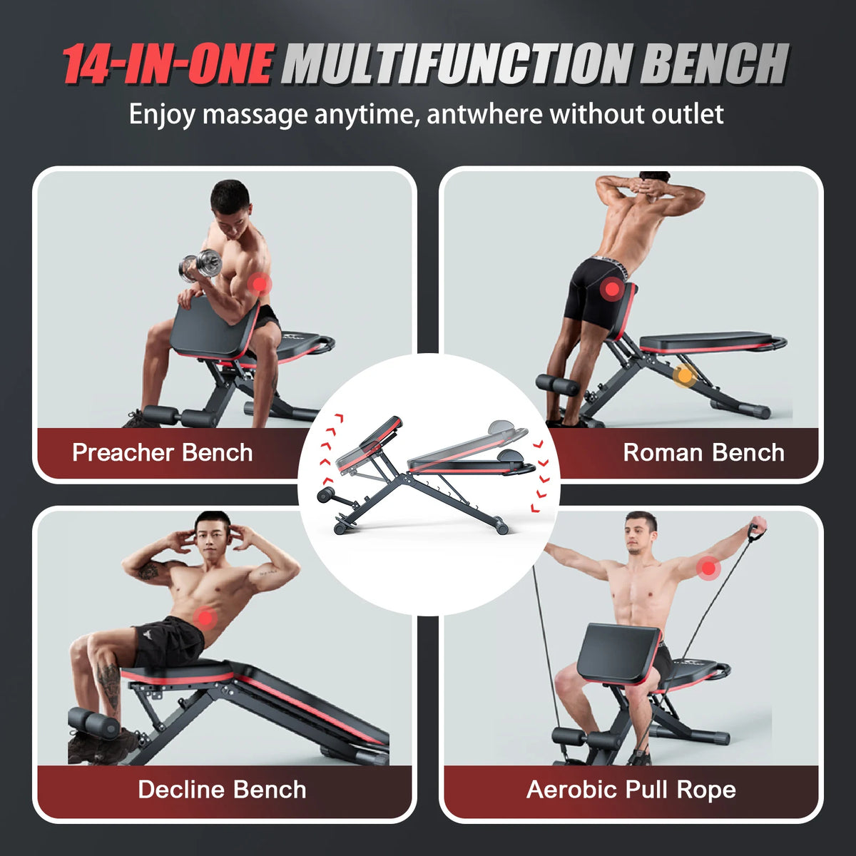 Multifunctional Foldable Dumbbell Weight Bench For Full Body Workouts