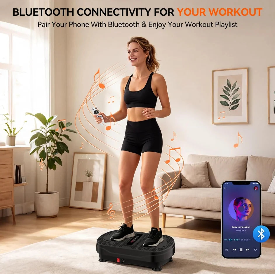 Whole Body Vibration Plate Machine With Remote Control And Bands