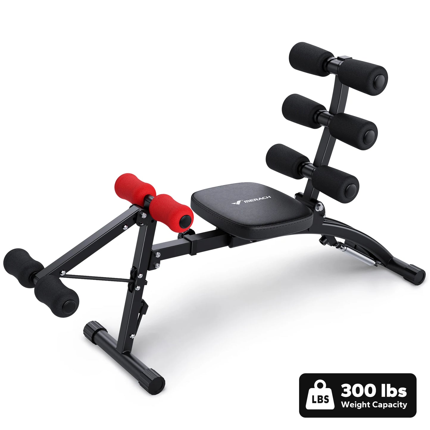 MERACH Ab Machine Multi-Functional Adjustable Ab Trainer Bench