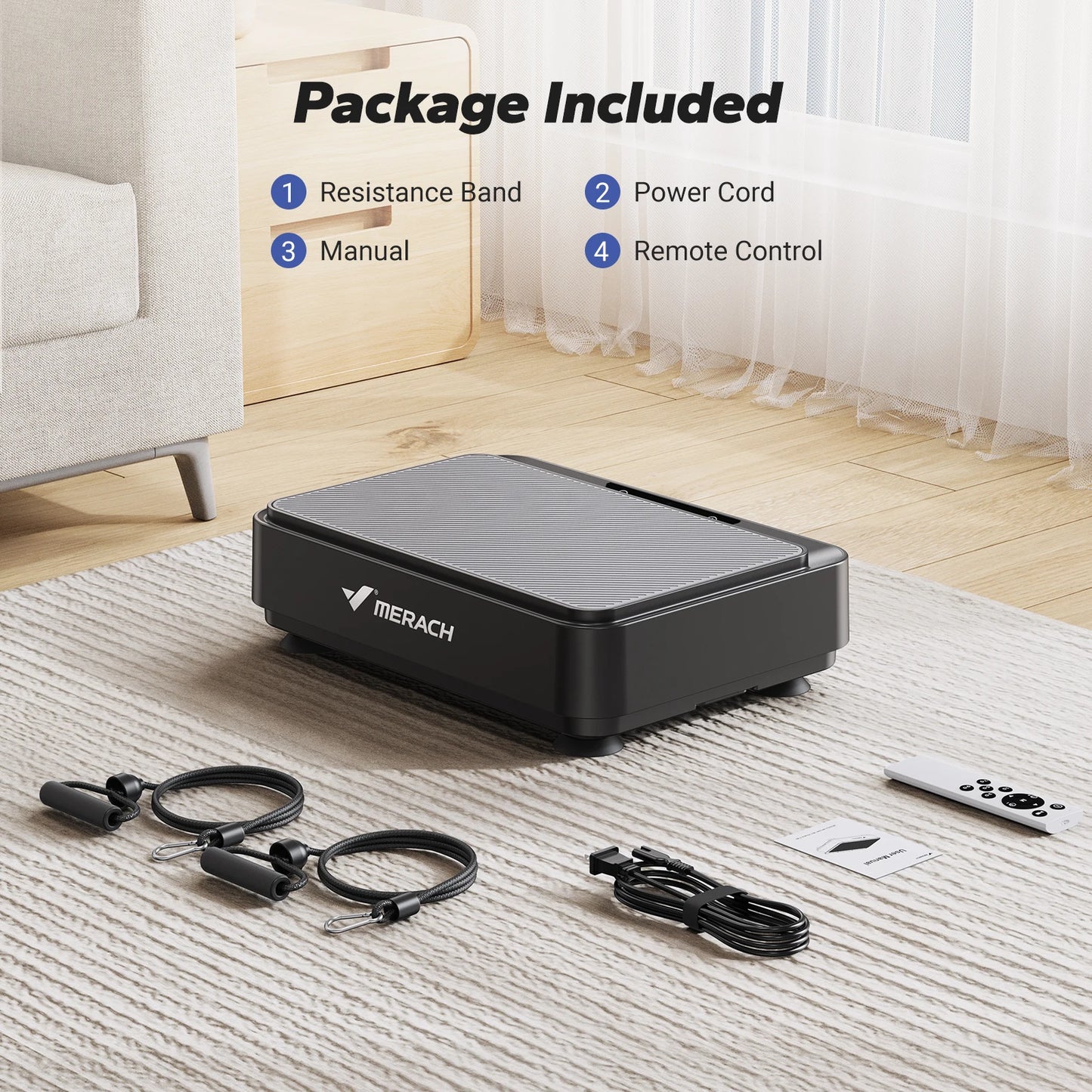 Merach Standing Vibration Plate Exercise Machine For Home Gym