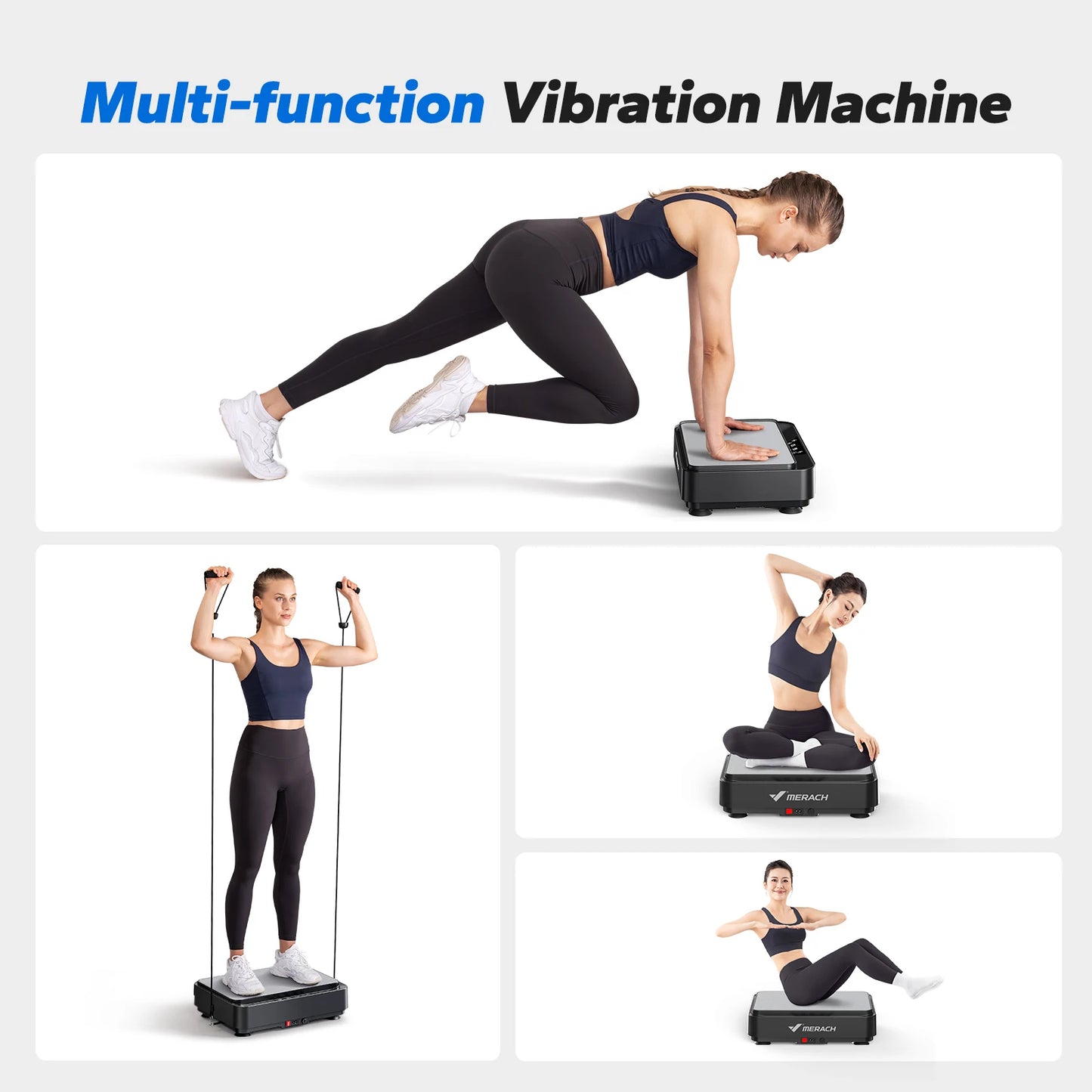 Merach Standing Vibration Plate Exercise Machine For Home Gym