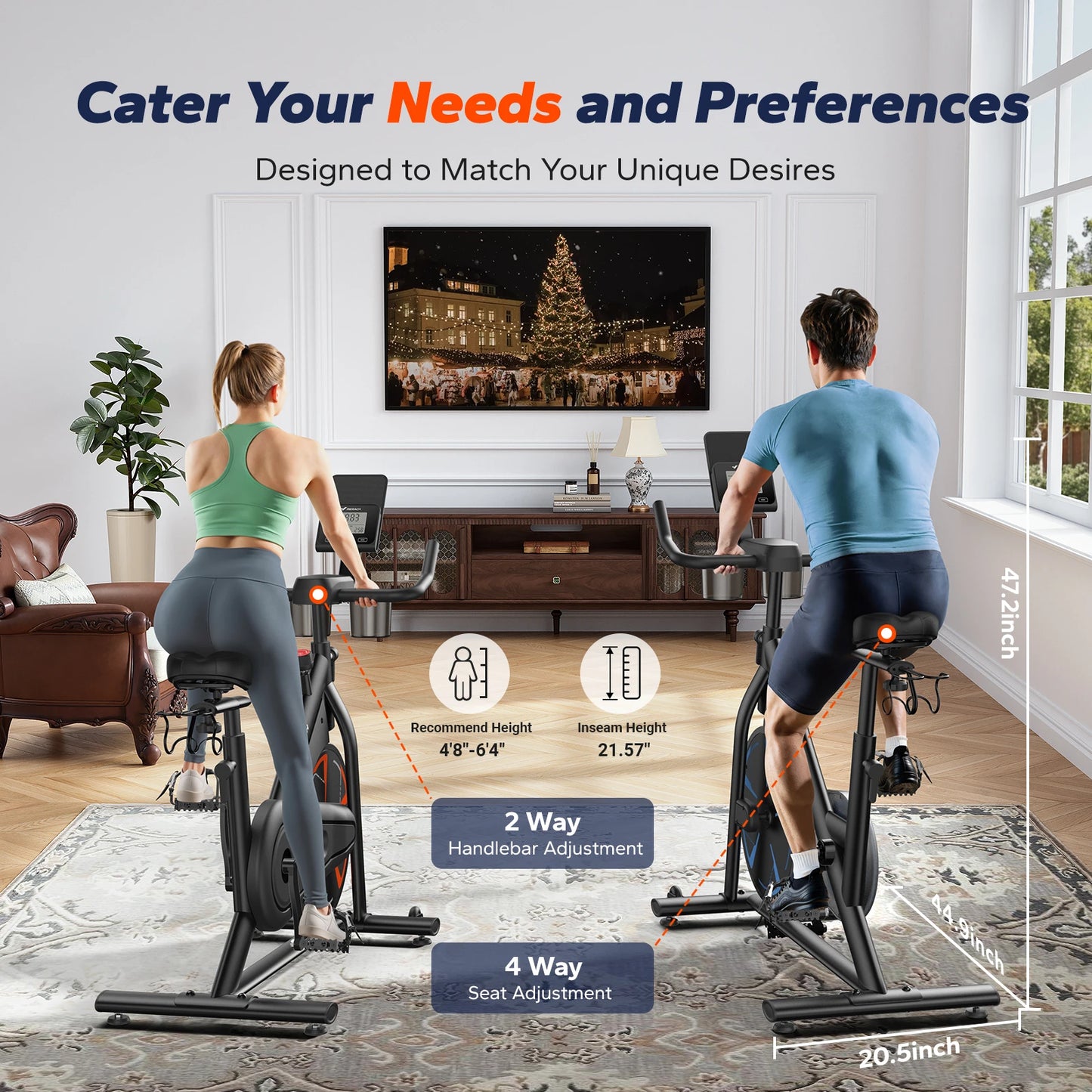 Merach Magnetic Exercise Bike No Plug Needed Quiet Operation