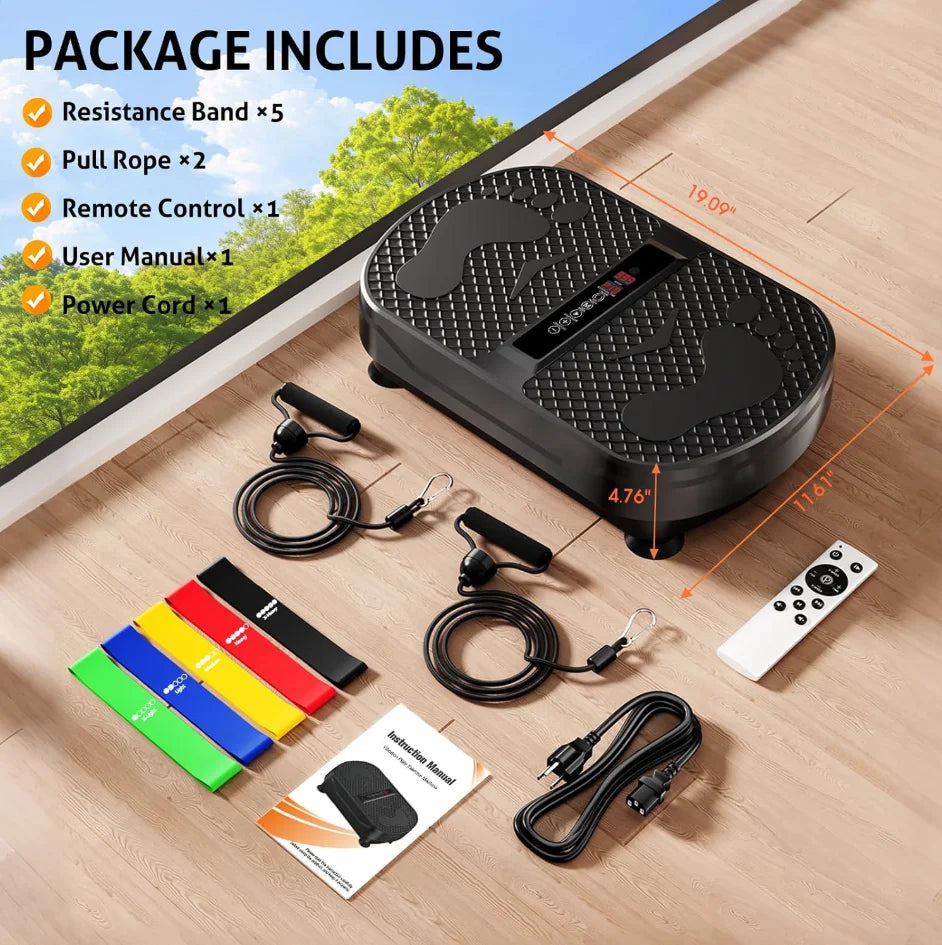 Whole Body Vibration Plate Machine With Remote Control And Bands