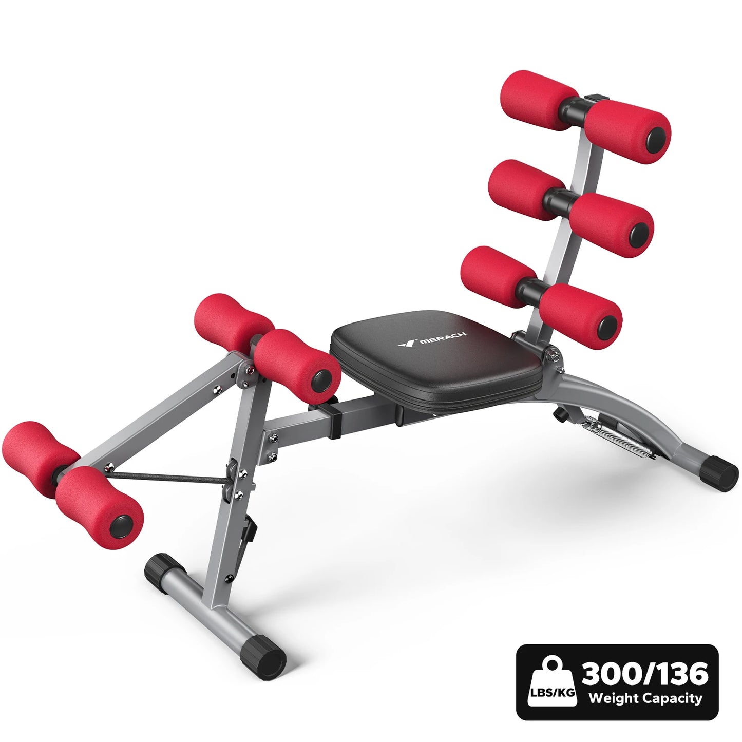 MERACH Ab Machine Multi-Functional Adjustable Ab Trainer Bench