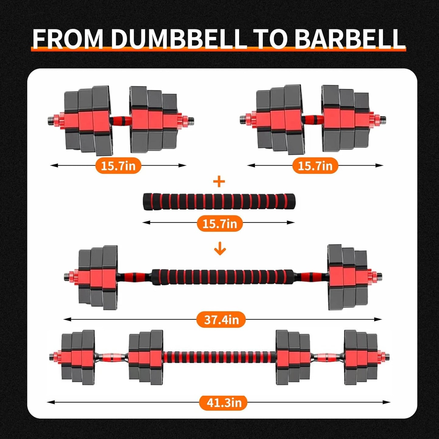 Adjustable Dumbbell To Barbell Home Gym Set