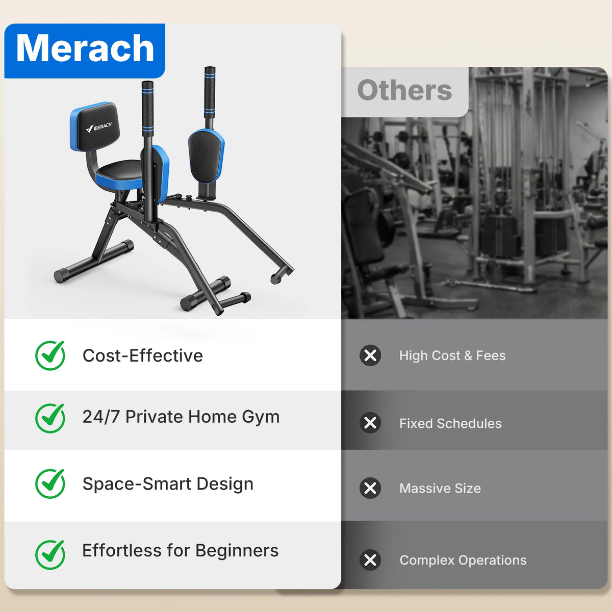 Merach Adjustable Hip Abductor and Adductor Trainer