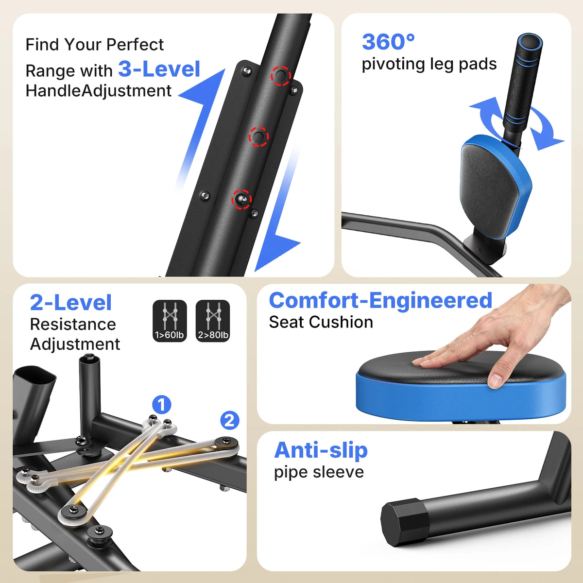 Merach Adjustable Hip Abductor and Adductor Trainer