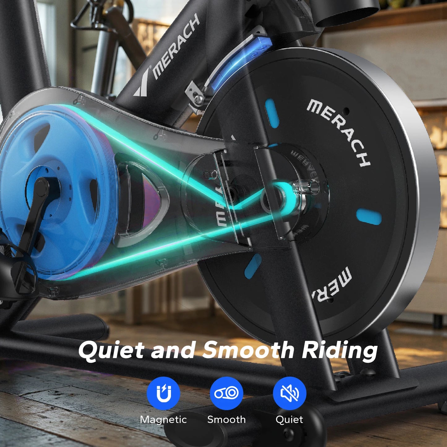 MERACH Magnetic Indoor Exercise Bike With Exclusive App Low Noise
