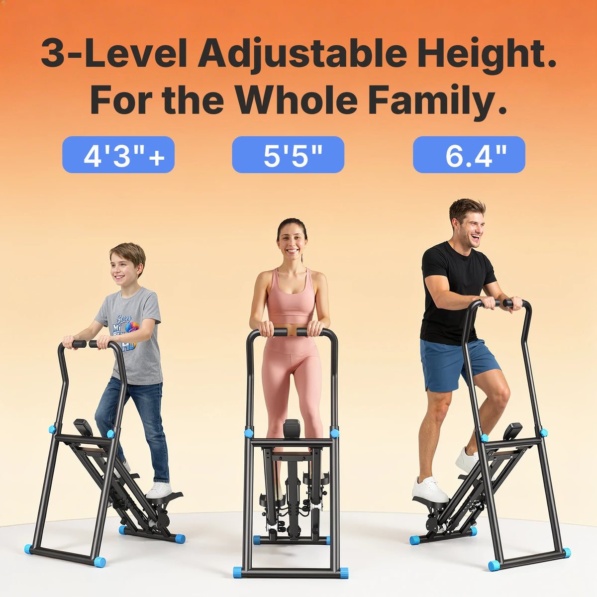 Merach Silent Foldable Stair Stepper Adjustable Fitness Climbing Machine