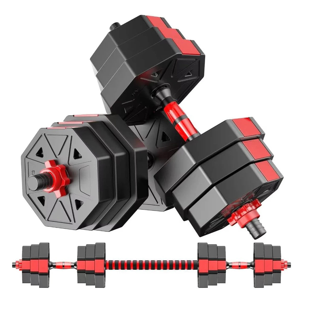 Adjustable Dumbbell To Barbell Home Gym Set