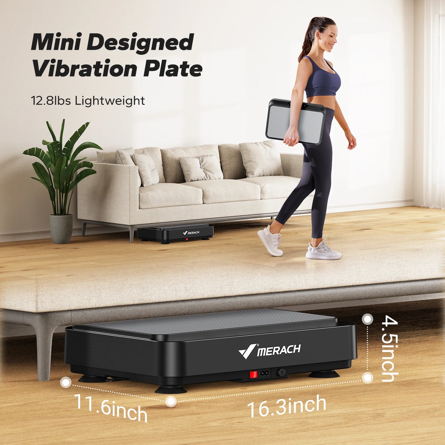 Merach Standing Vibration Plate Exercise Machine For Home Gym