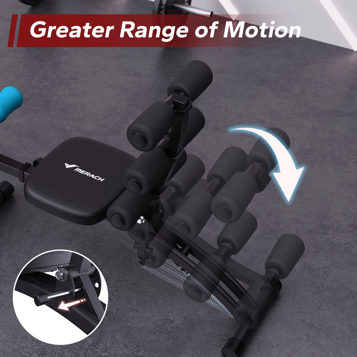 MERACH Ab Machine Multi-Functional Adjustable Ab Trainer Bench