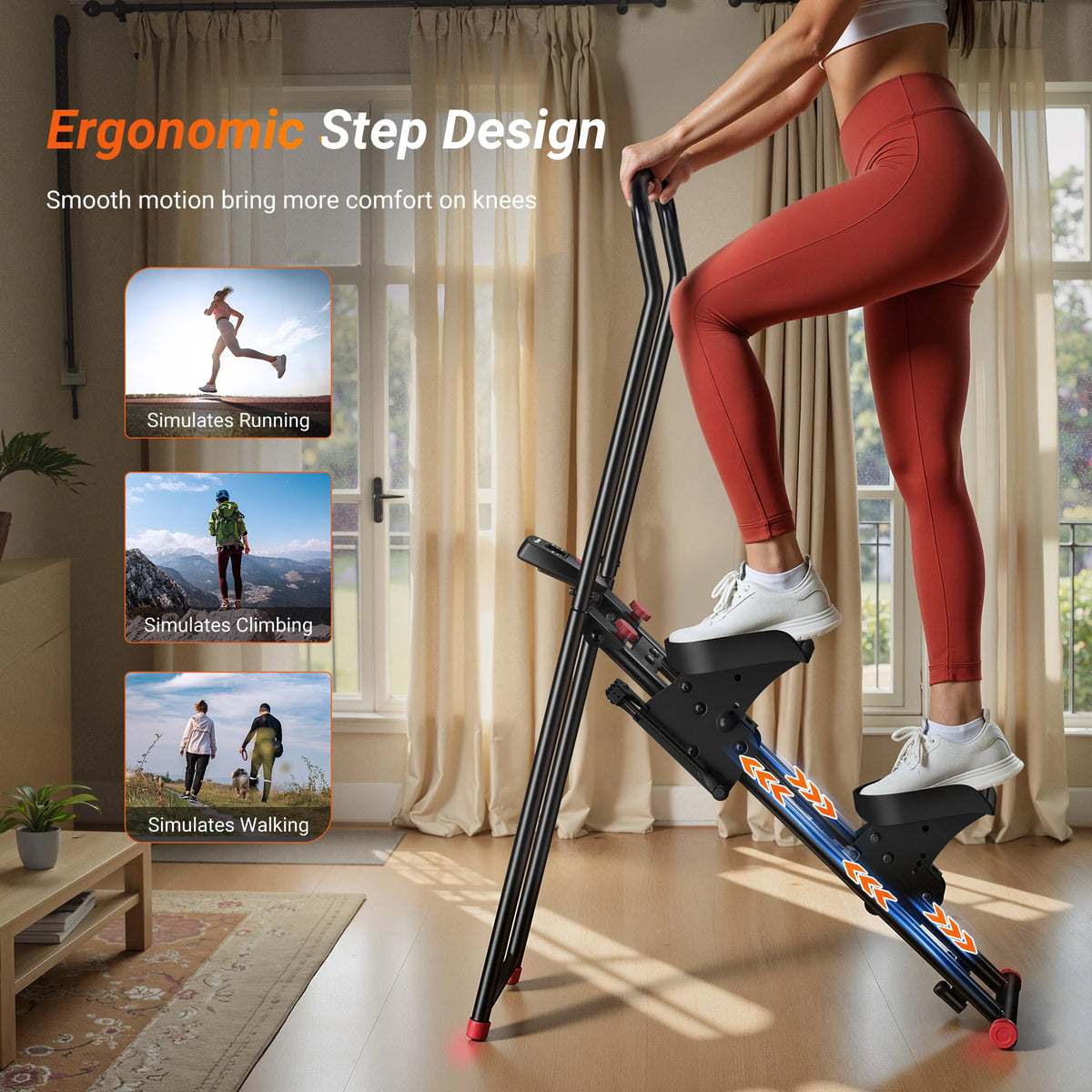 Merach Foldable Stair Stepper Featuring Adjustable Resistance