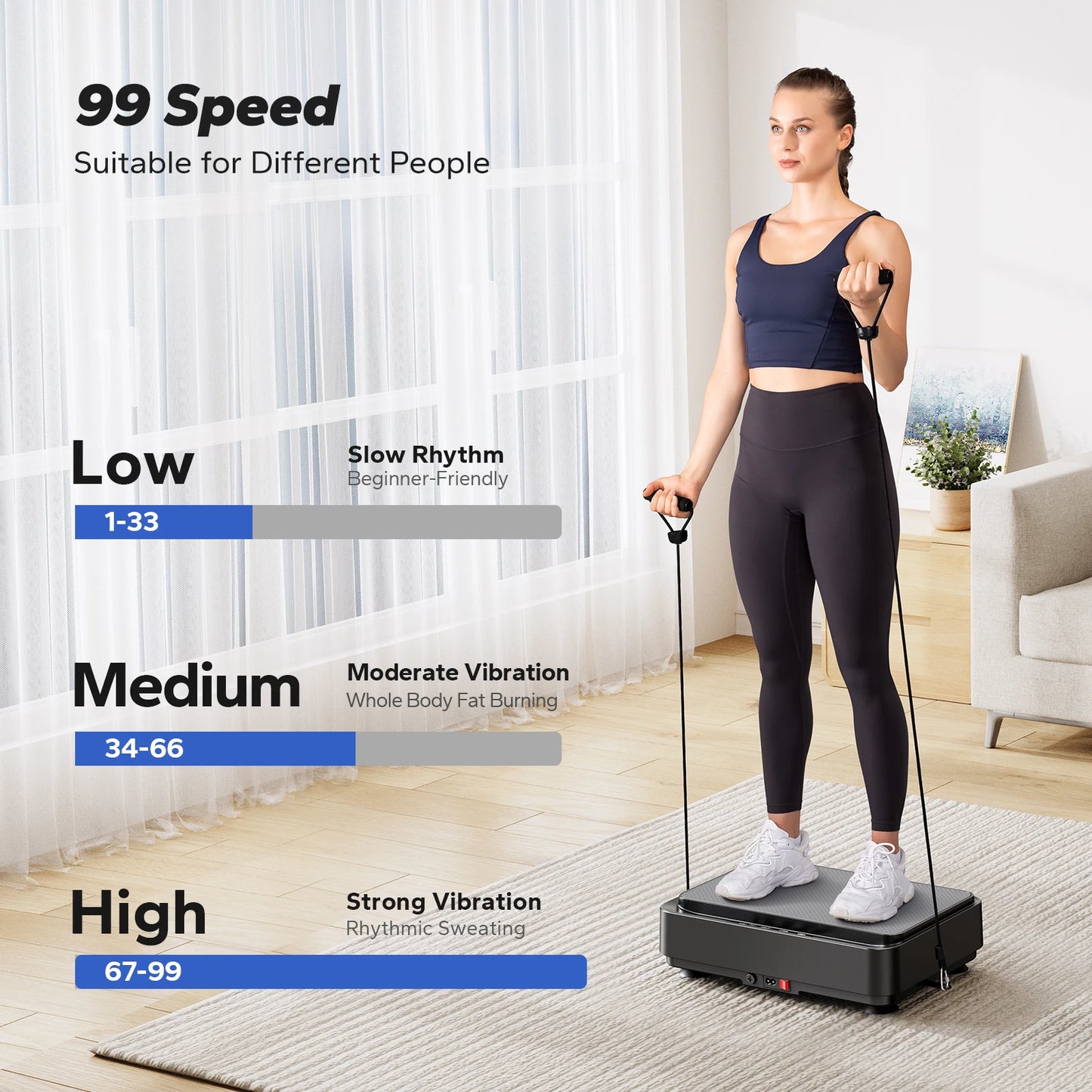 Merach Standing Vibration Plate Exercise Machine For Home Gym