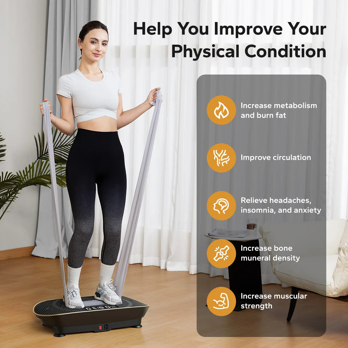 MERACH Vibration Plate Exercise Machine For Whole Body Workout