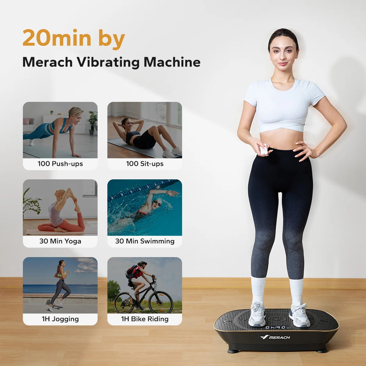 MERACH Vibration Plate Exercise Machine For Whole Body Workout