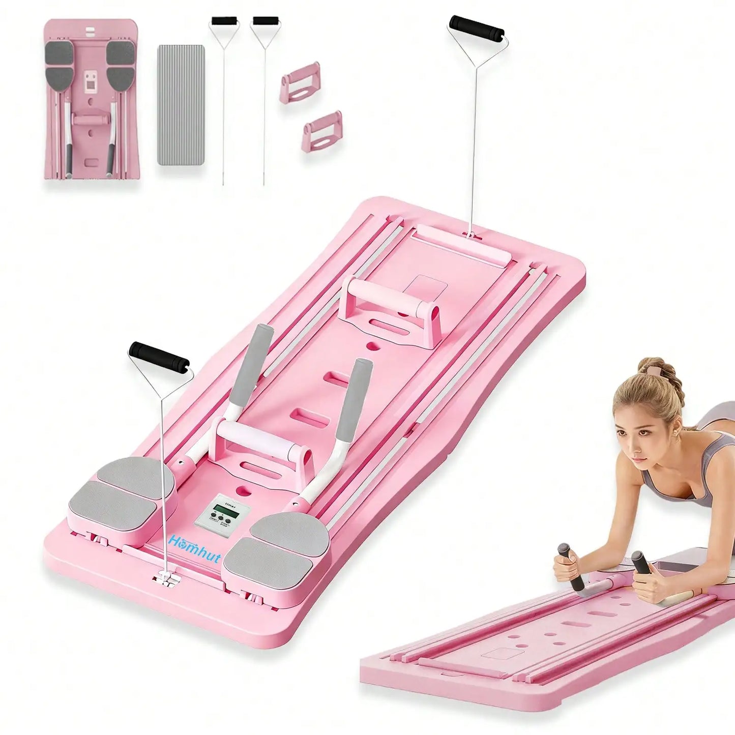 Foldable Pilates Sliding Board and Abdominal Core Trainer