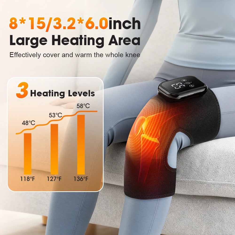 AFDEAL Electric Heated Knee Massager With 3 Level Hot Compress