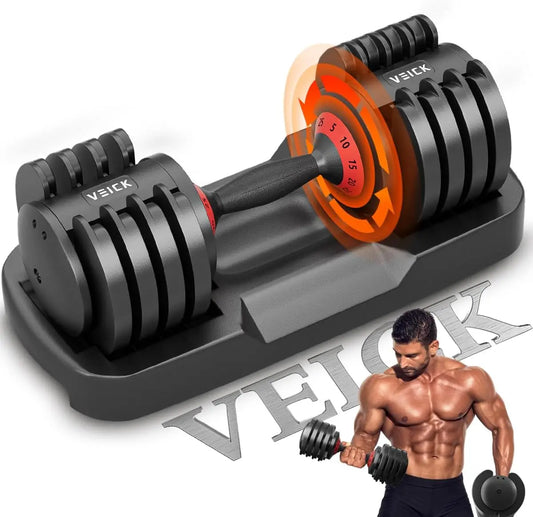 Adjustable Dumbbells For Home Gym Fast Adjust Weight Metal