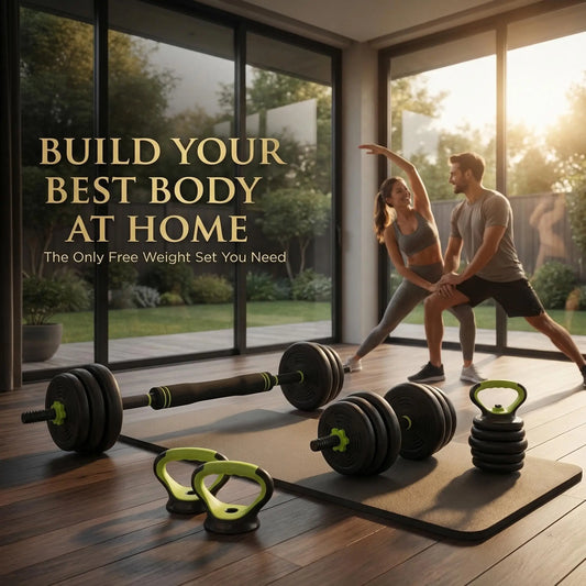 Adjustable Four In One Dumbbell And Kettlebell Home Gym Set