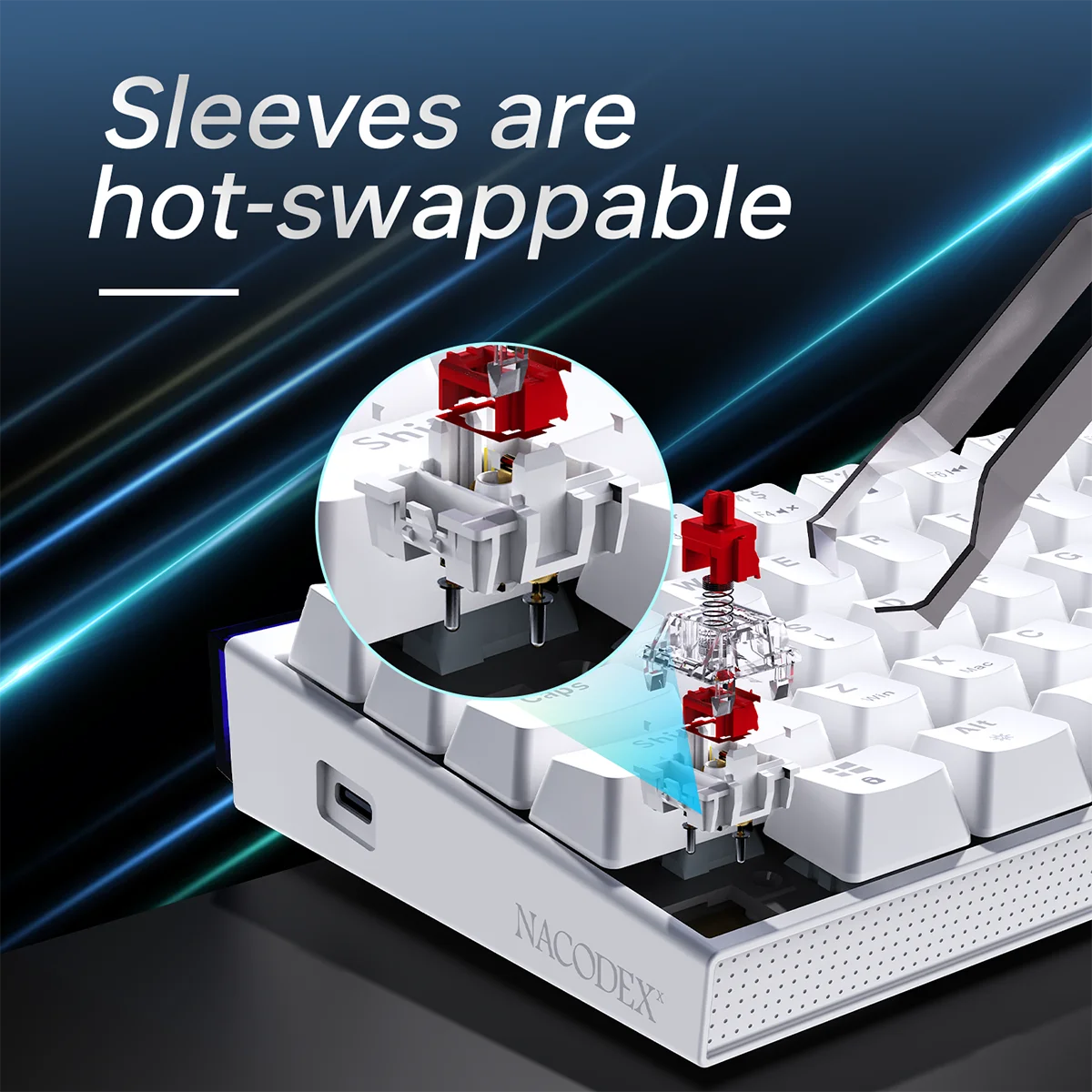 Ajazz NK68 68 Key Hot Swappable Mechanical Keyboard