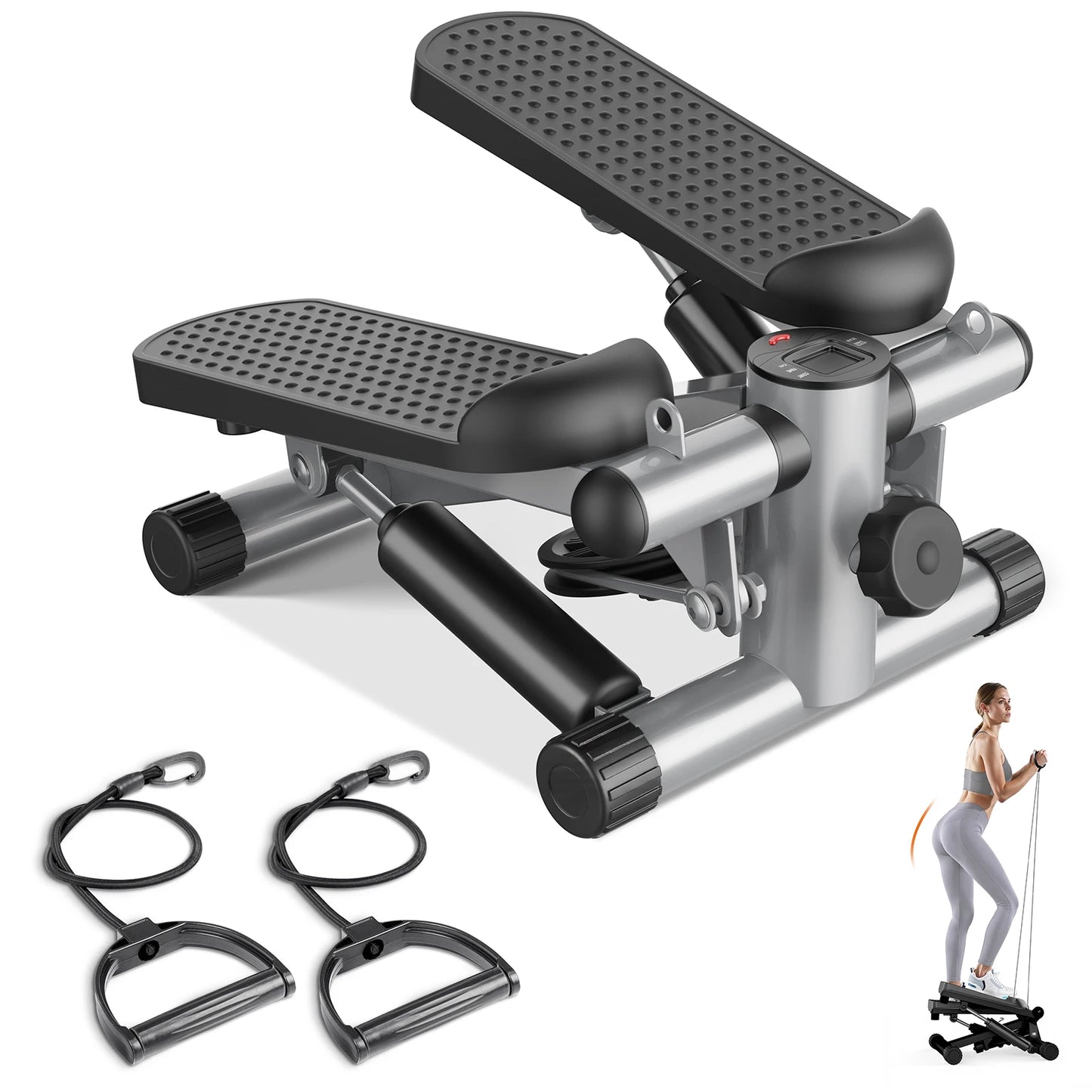 Mini Stepper With Resistance Bands 300 Lbs Capacity