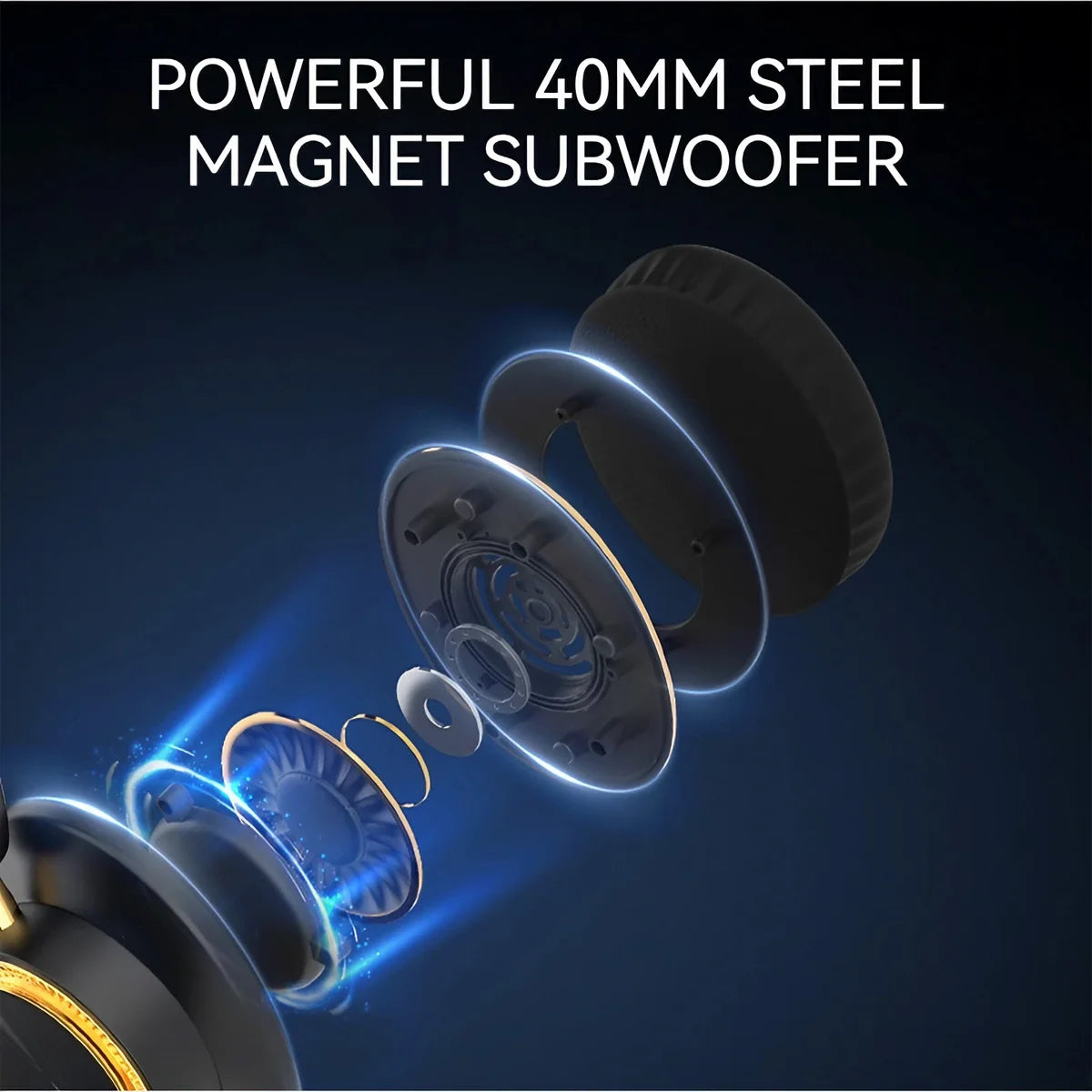 Stonego Wireless Bluetooth Over Ear Headphones With Built In Microphone