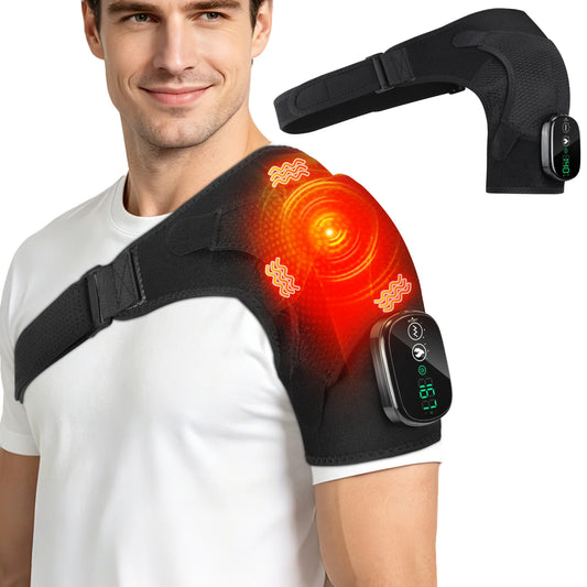 Hailicare Adjustable Electric Shoulder Massage Belt With LED Heat
