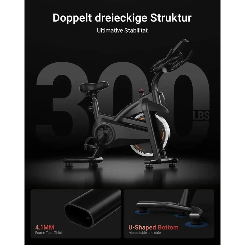 Stationary Belt Drive Exercise Bike With 0 To 100 Resistance