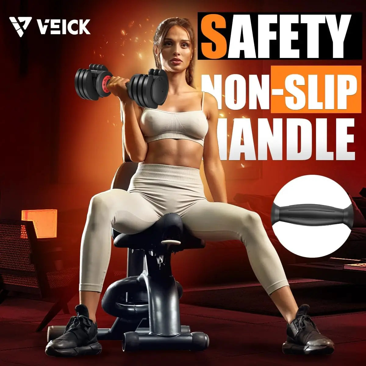 Adjustable Dumbbells For Home Gym Fast Adjust Weight Metal