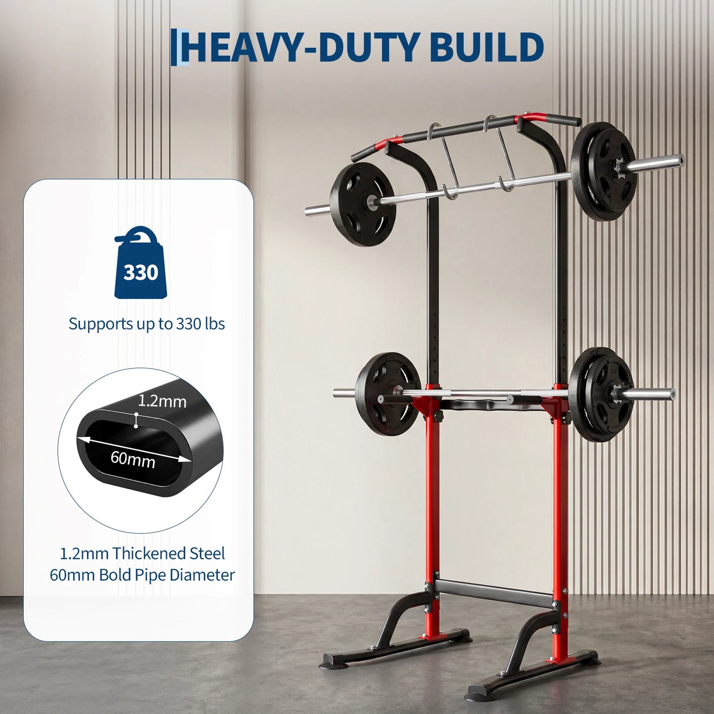 Heavy Duty Pull Up Dip Station Power Tower Home Gym