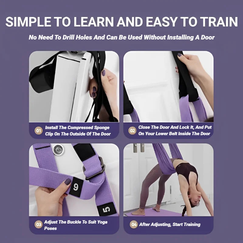 Adjustable Aerial Yoga Strap For Stretching And Splits Training
