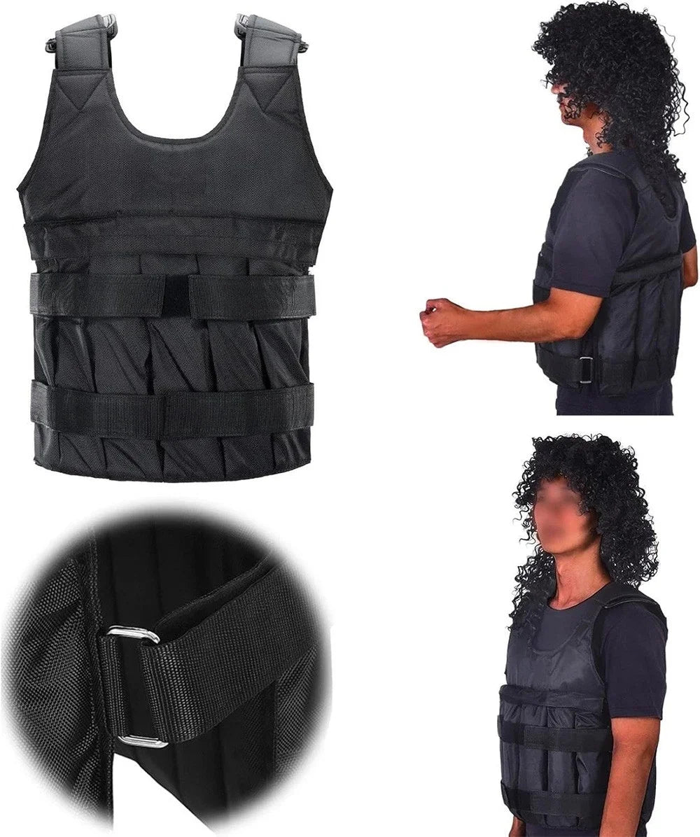 Adjustable 110 Lbs Weighted Vest For Cardio Training