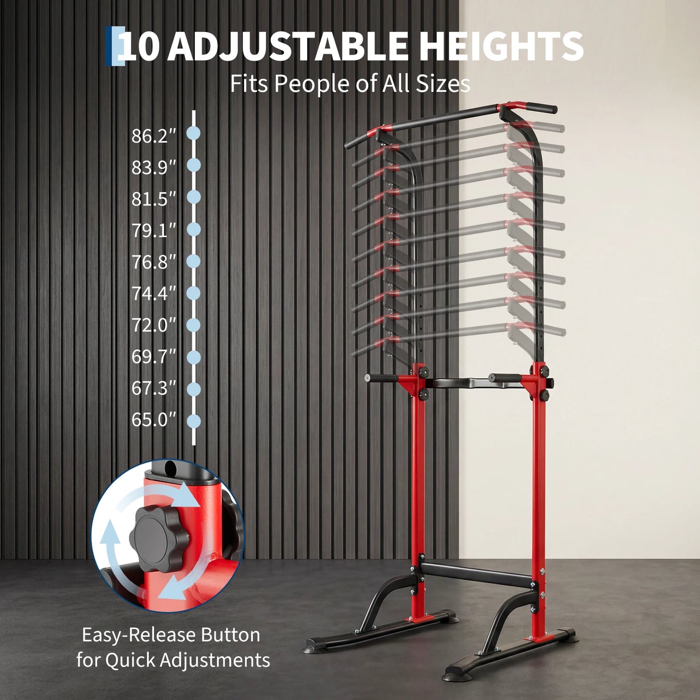 Heavy Duty Pull Up Dip Station Power Tower Home Gym