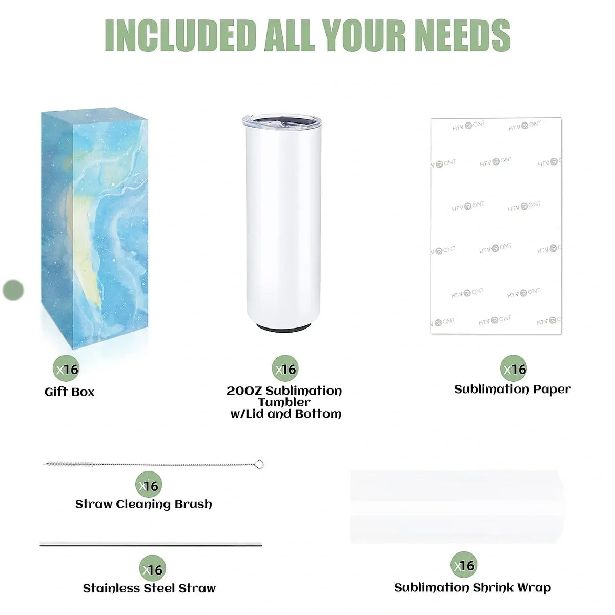 Htvront Stainless Steel Sublimation Tumbler Blanks