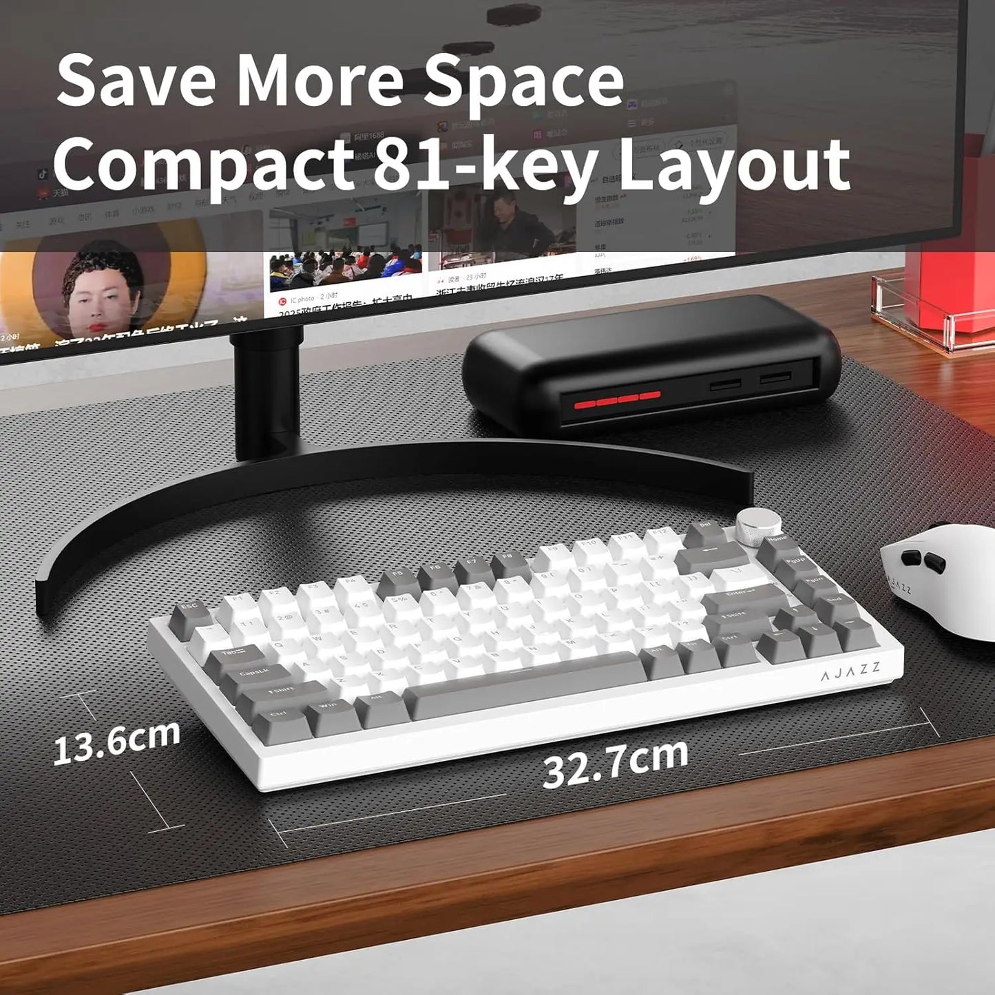 Ajazz AK820 Wired Mechanical Keyboard 75% Layout