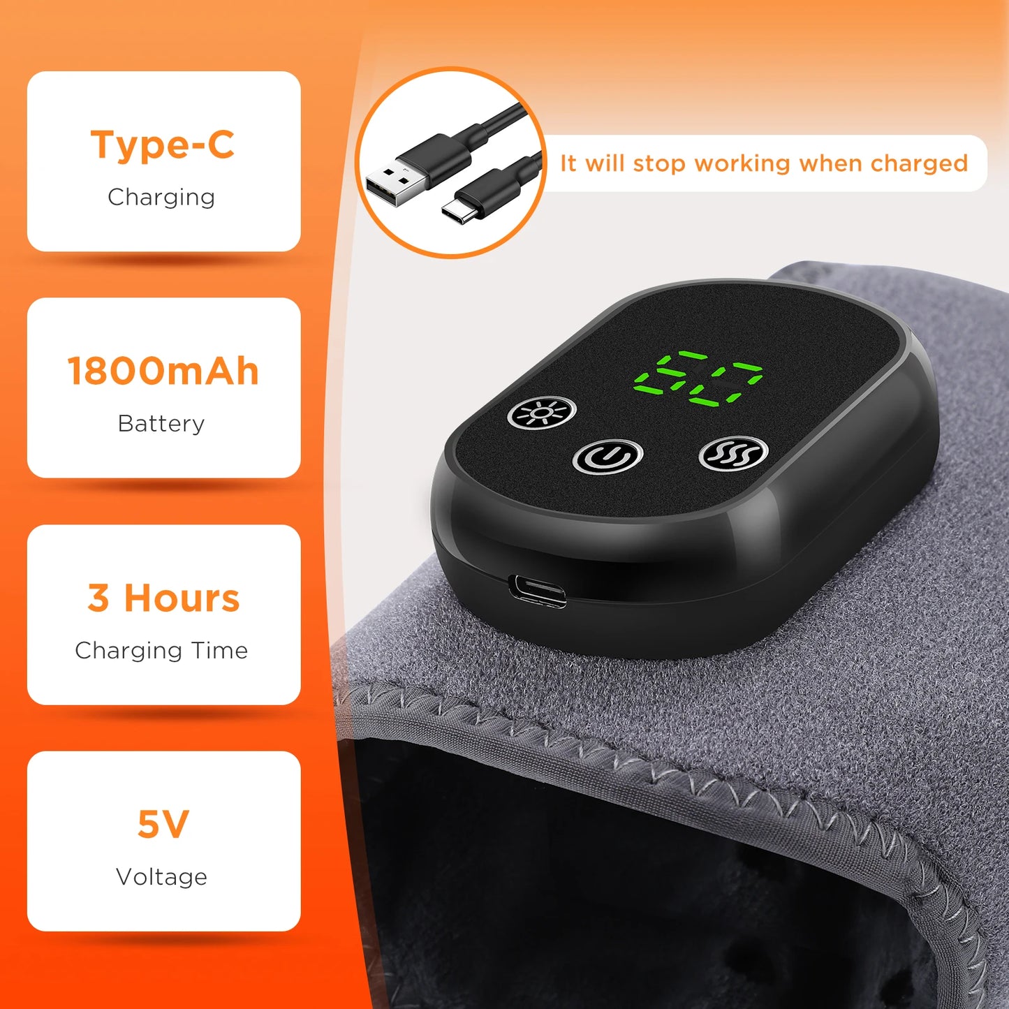 PASTSKY Electric Foot Massager With Ankle Support And Heat