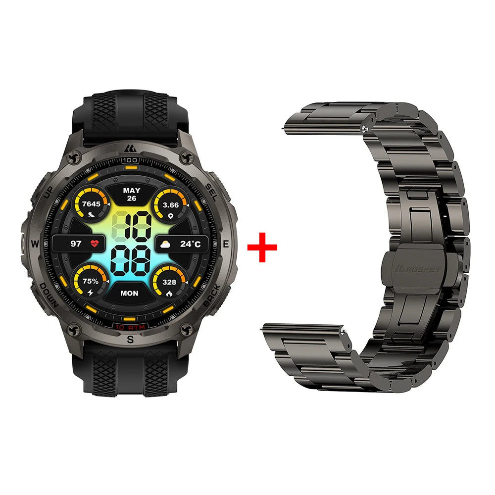 KOSPET Tank T4 Smart Watch Men GPS Satellite Navigation Waterproof