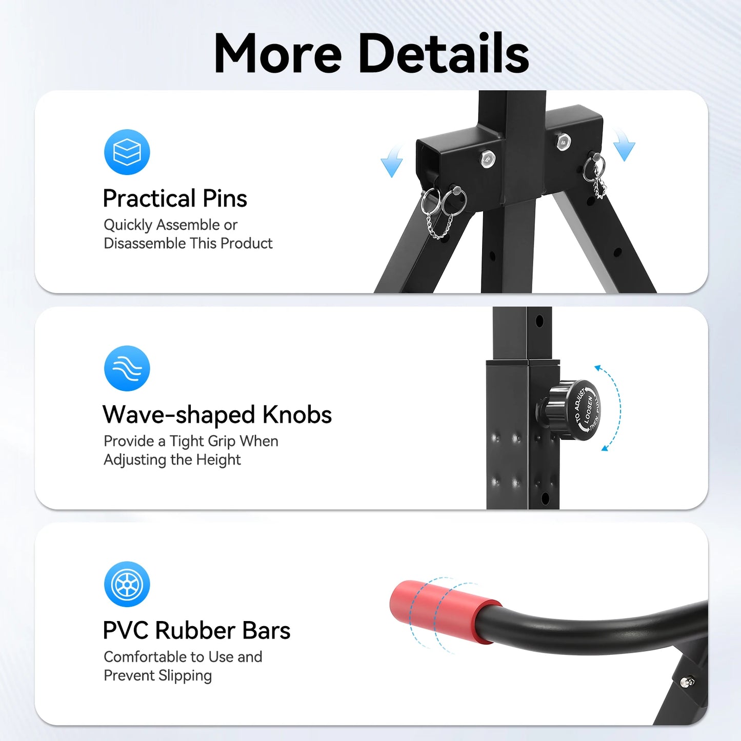 Adjustable Pull Up Station Foldable Triangular Bar For Home Gym