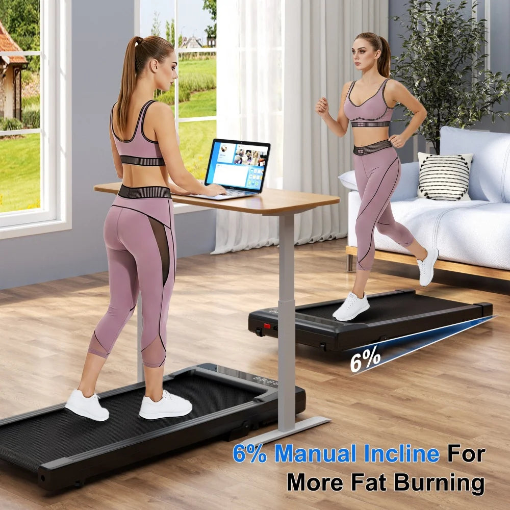 Superun Foldable Treadmill 6% Incline 3.8 Mph Walking Pad
