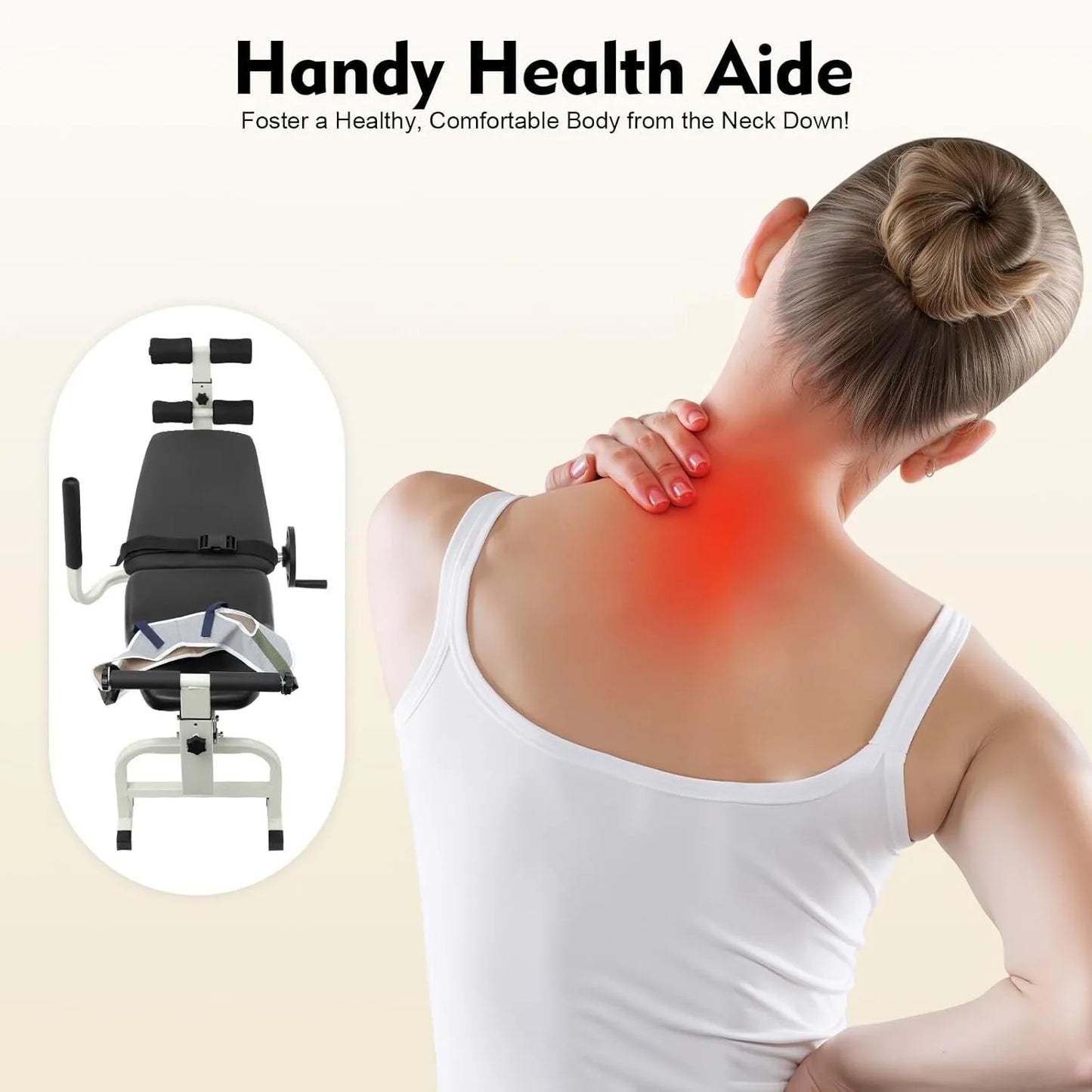 Back Stretch Bench Multifunctional Neck Stretcher Lumbar Traction