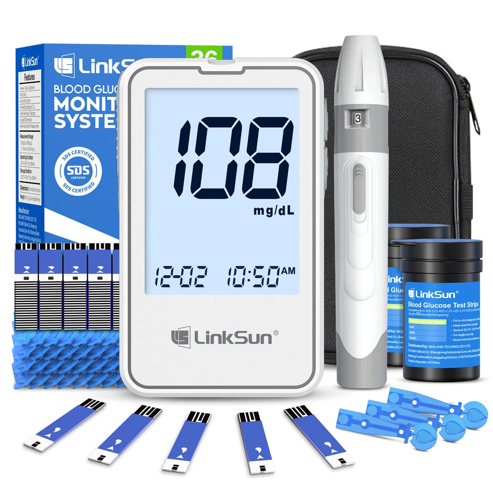 Linksun Blood Glucose Monitor G-425-1 50 Strips Diabetes Testing Kit