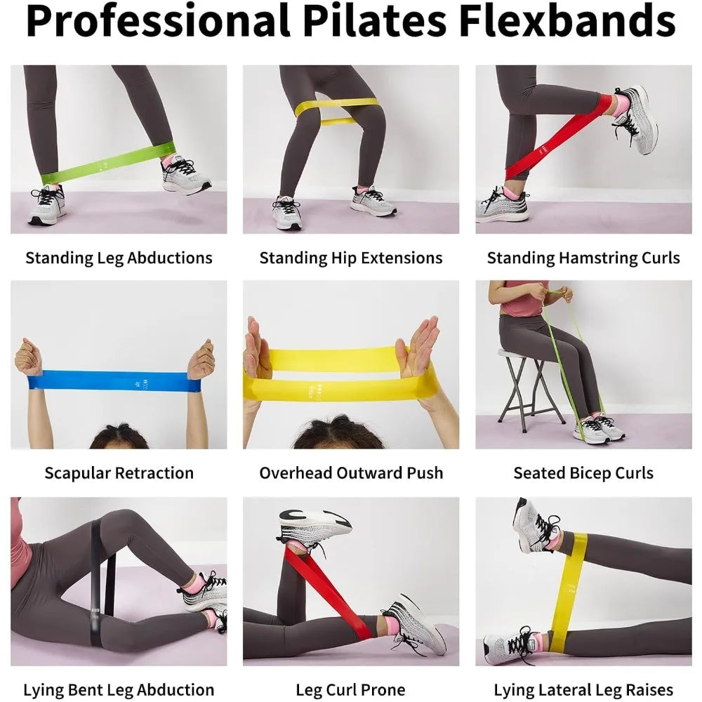 TPE Resistance Bands Exercise Loop Set For Strength And Yoga Training