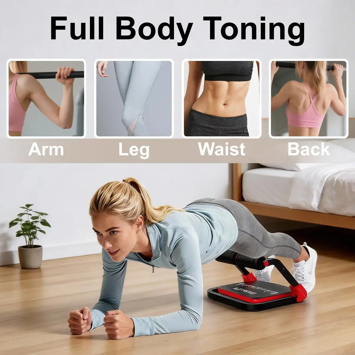 Relife Abdominal Trainer for Home Fitness Foldable 3 Resistance Levels
