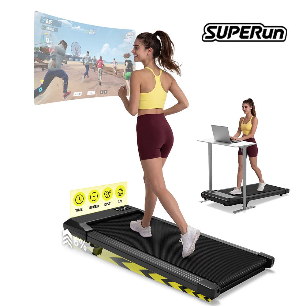 Superun Portable 2in1 Walking Pad With LCD Screen