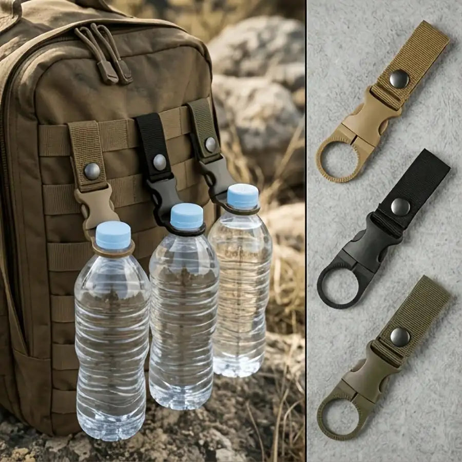 Durable Nylon Carabiner Water Bottle Quick Clip Hook Set