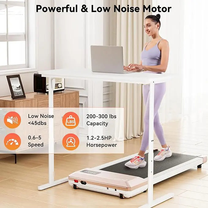 Superun 2-In-1 Home Office Walking Treadmill With App and Remote